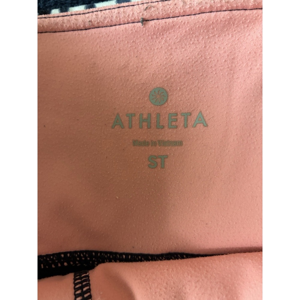 Athleta Blue with Animal Print and Stripes 7/8 Leggings Size Small Tall (L6) - Picture 3 of 11